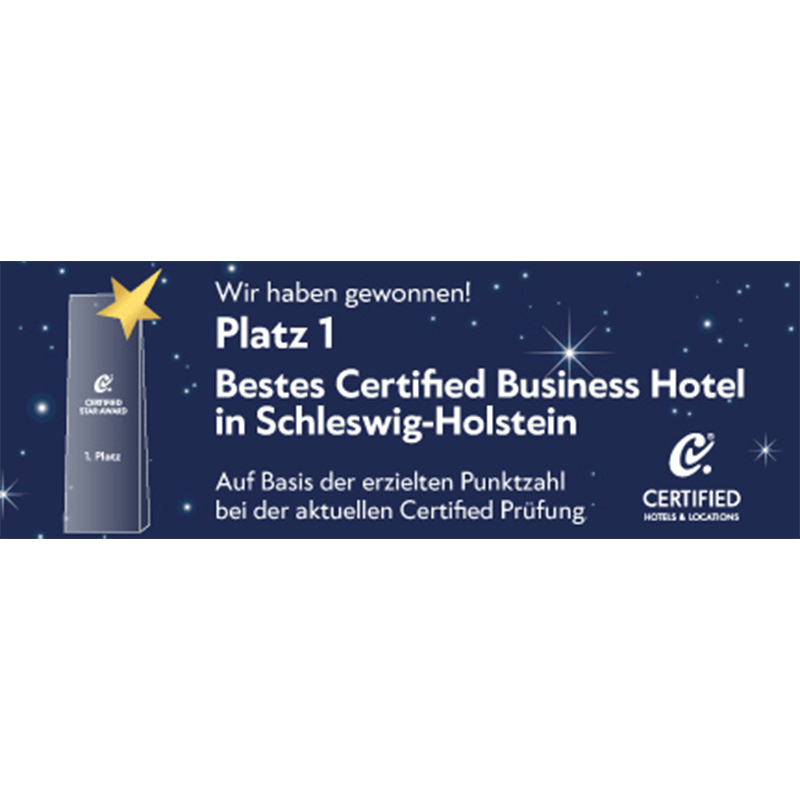 Zertifikat für Sieger Business Hotel